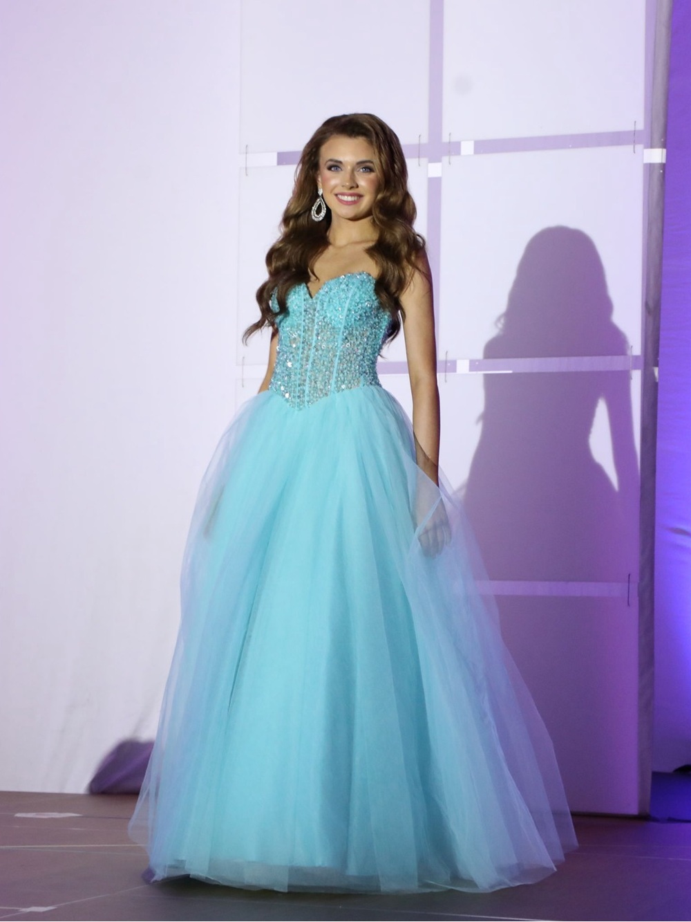 Jovani Pageant Strapless Beaded Corset Tulle Ball Gown Size 0